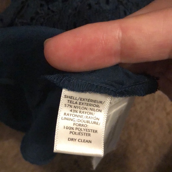 Loft navy blue lace dress - Picture 3 of 5